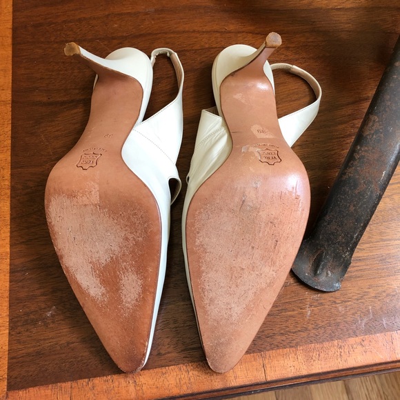 Ernesto Esposito cream leather slingback pumps, Italy, 8 - Picture 5 of 6